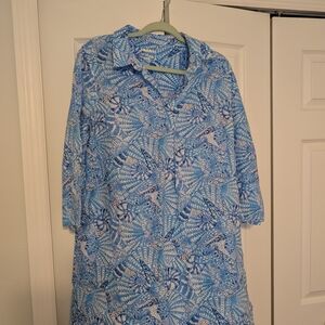 Lilly Pulitzer Blue and Pink Patterned Dress